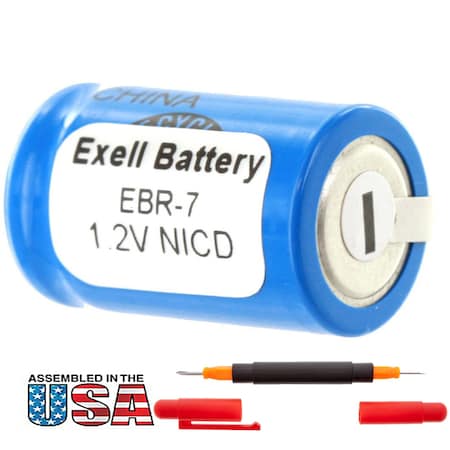 Exell Battery Razor Battery For Braun 2500 & Remington ULT-5 Razors EBR-7